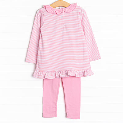 Hello Pumpkin Applique Legging Set, Pink