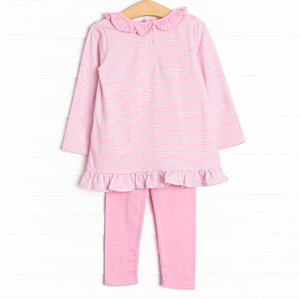 Hello Pumpkin Applique Legging Set, Pink