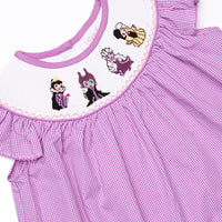 Violet Villains Smocked Ruffle Short Set, Purple