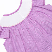 Violet Villains Smocked Ruffle Short Set, Purple