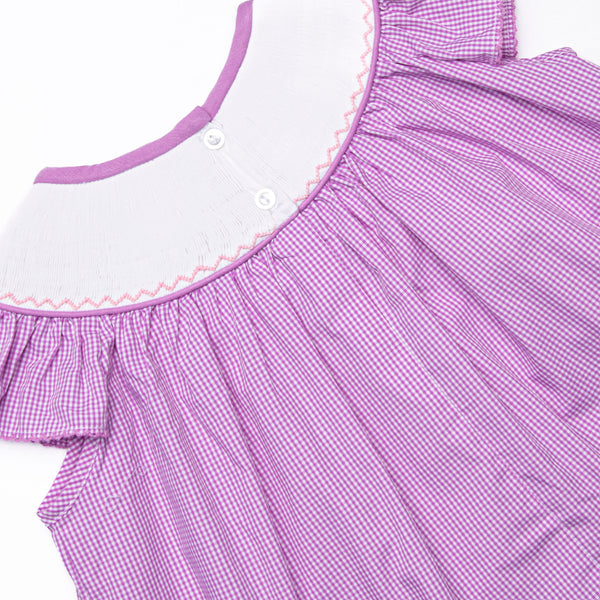 Violet Villains Smocked Ruffle Short Set, Purple