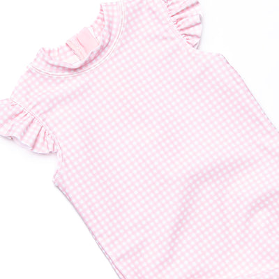 Tickled Pink Gingham One Piece, Pink