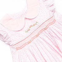 Bleu: Winifred Embroidered Diaper Set, Pink