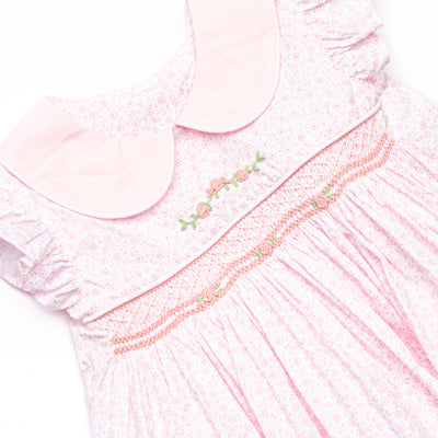 Bleu: Winifred Embroidered Diaper Set, Pink