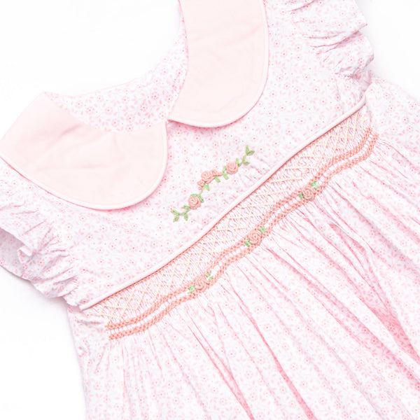 Bleu: Winifred Embroidered Diaper Set, Pink