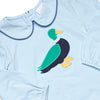 Mid-season Mallard Applique Bloomer Set, Blue