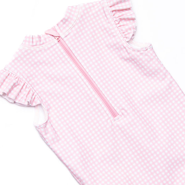 Tickled Pink Gingham One Piece, Pink