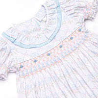 Bleu: Callaway Smocked Dress, Blue