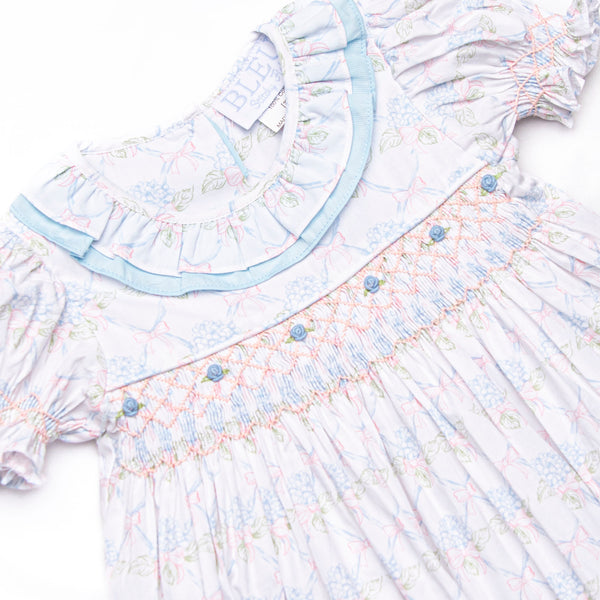 Bleu: Callaway Smocked Dress, Blue