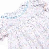 Bleu: Callaway Smocked Dress, Blue