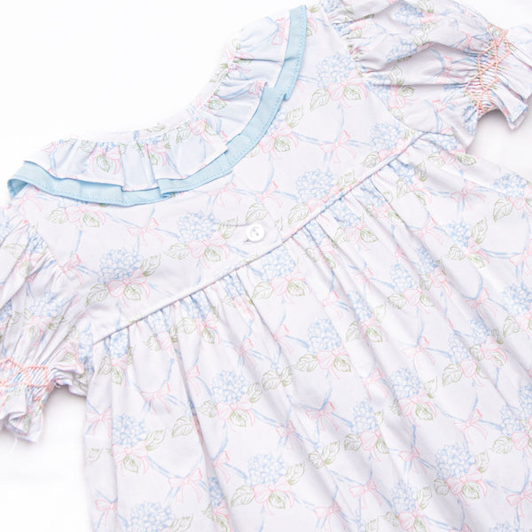 Bleu: Callaway Smocked Dress, Blue