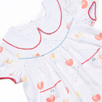 Prep School Polished Ruffle Short Set, Blue