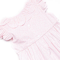 Bleu: Winifred Smocked Scalloped Collar Bubble, Pink