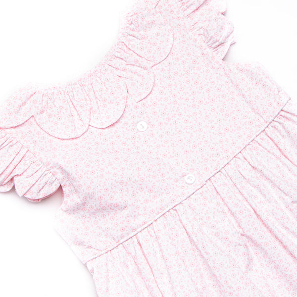 Bleu: Winifred Smocked Scalloped Collar Bubble, Pink