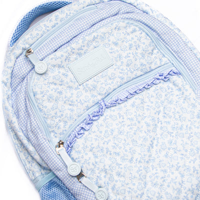 Blue Willow Oxford Quilted Backpack, Blue