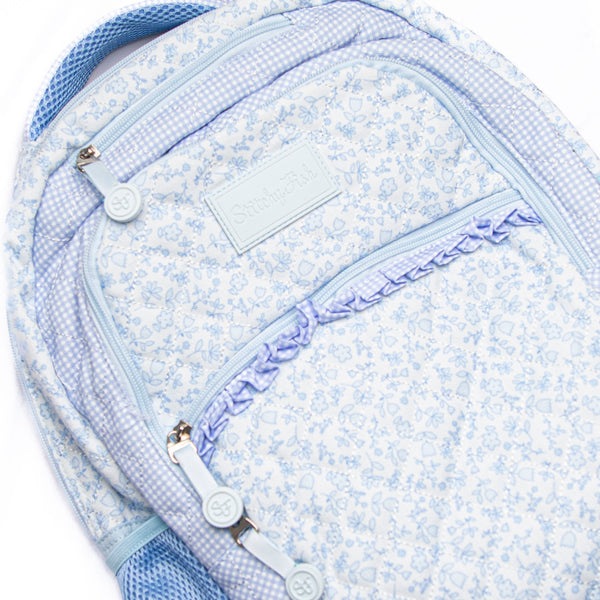 Blue Willow Oxford Quilted Backpack, Blue