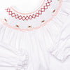 Red Roses Smocked Dress, Red