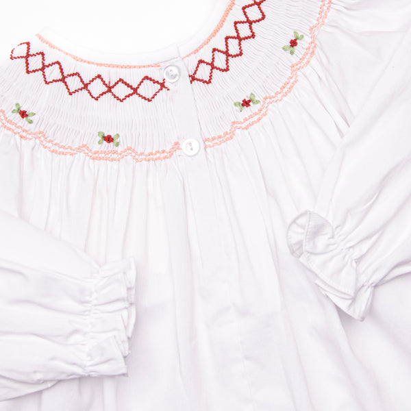 Red Roses Smocked Legging Set, Red