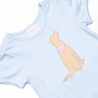 Happy Howls Applique Ruffle Short Set, Pink