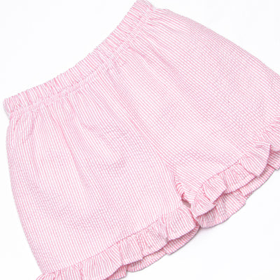 Happy Howls Applique Ruffle Short Set, Pink