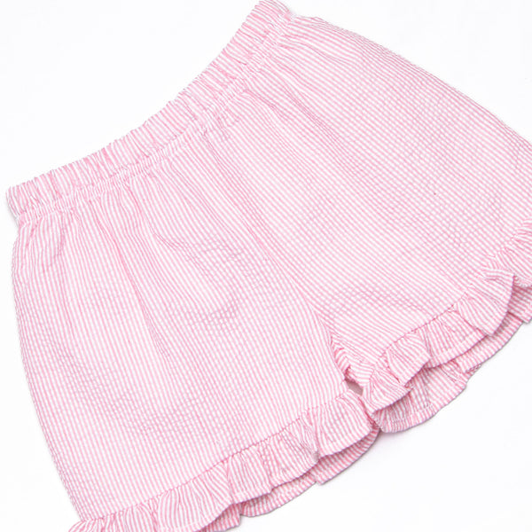 Happy Howls Applique Ruffle Short Set, Pink