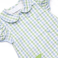 Bleu: Bexley Bay Embroidered Dress, Blue and Green Plaid