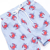 East Coast Crabs Swim Trunks, Blue