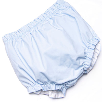 Bleu: Bexley Bay Embroidered Diaper Set, Blue and Green Plaid