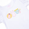 Summer in the Sand Applique Ruffle Short Set, Purple