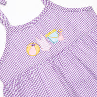 Summer in the Sand Applique Dress, Purple