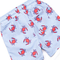 East Coast Crabs Swim Trunks, Blue