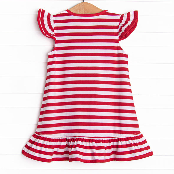 Life Is A Highway Applique Dress, Red