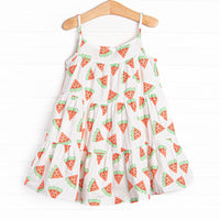 Ripe Rinds Muslin Dress, Red