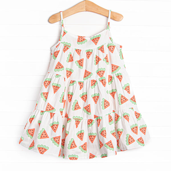 Ripe Rinds Muslin Dress, Red