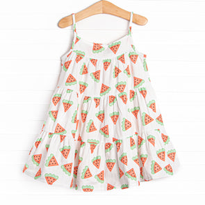 Ripe Rinds Muslin Dress, Red