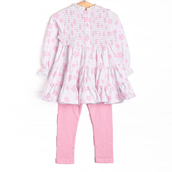 Pinky Promise Petals Legging Set, Pink