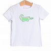 Ric Rac Reptile Applique Top, White