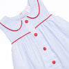 Back to School Basics Dress, Blue Seersucker