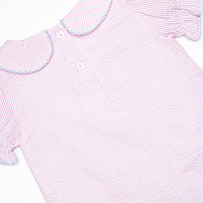 Soft Serve Swirls Embroidered Bubble, Pink