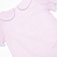 Soft Serve Swirls Embroidered Short Set, Pink