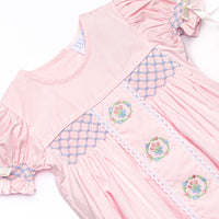 Bleu: Rosamund Smocked Bubble, Pink