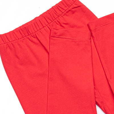 Poinsettia Promise Smocked Legging Set, Red