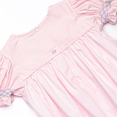 Bleu: Rosamund Smocked Bubble, Pink