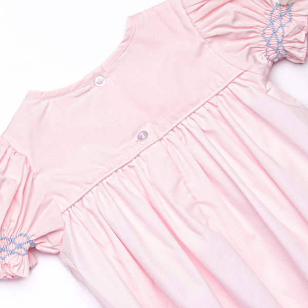 Bleu: Rosamund Smocked Bubble, Pink