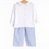Barn Buddies Smocked Pant Set, Blue