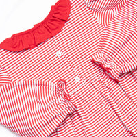 Sleigh Ride Smocked Dress, Red