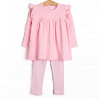 Caitlyn Pima Legging Set, Pink
