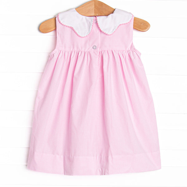 Ocean Treasure Embroidered Dress, Pink