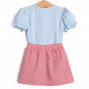 Back to the Basics Applique Skirt Set, Blue