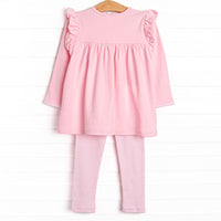 Caitlyn Pima Legging Set, Pink